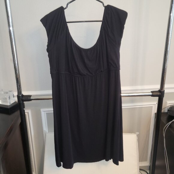 Saint Tropez West Little Black Dress Size Large Midi Romantic Whimsigoth - Picture 5 of 11